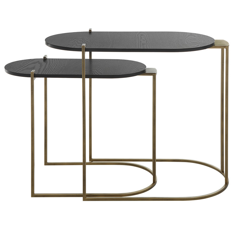 Everly Quinn Aztec Wood Nesting Tables, Set/2 & Reviews | Wayfair